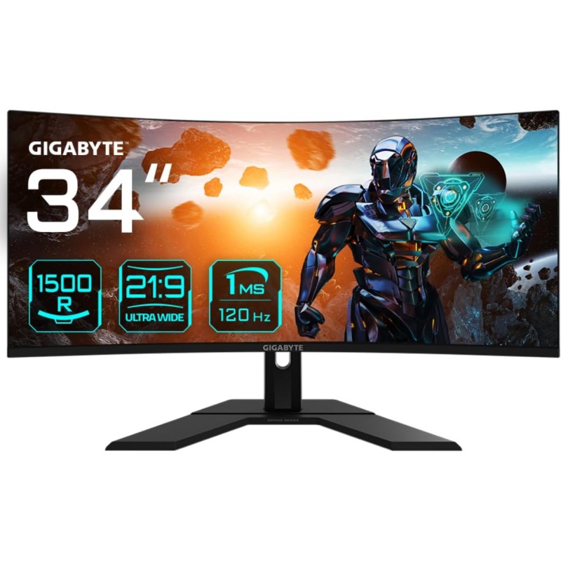 Gigabyte GS34WQC 34-Inch Ultra-Wide Curved Gaming Monitor Gigabyte GS34WQC 34-Inch Ultra-Wide Curved Gaming Monitor